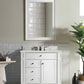 Bristol 36" Single Vanity, Bright White w/ 3 CM Ethereal Noctis Quartz Top