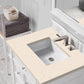 Bristol 30" Single Vanity, Bright White w/ 3 CM Eternal Marfil Quartz Top