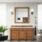 Bristol 60" Single Vanity, Saddle Brown w/ 3 CM Ethereal Noctis Quartz Top