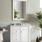 Bristol 36" Single Vanity, Bright White w/ 3 CM Arctic Fall Solid Surface Top