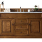 Brookfield 60" Single Vanity, Country Oak w/ 3 CM Arctic Fall Solid Surface Top