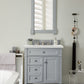 Brittany 30" Single Vanity, Urban Gray, w/ 3 CM Eternal Jasmine Pearl Quartz Top