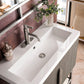 Columbia 31.5" Single Vanity, Ash Gray, Brushed Nickel, w/ White Glossy Composite Stone Top