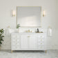 Chicago 60" Single Vanity, Glossy White w/ 3 CM Ethereal Noctis Top