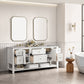 Breckenridge 72" Double Vanity, Bright White w/ 3 CM Eternal Serena Top