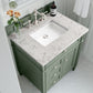 Brittany 30" Single Vanity, Smokey Celadon w/ 3 CM Eternal Jasmine Pearl Top