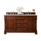 Brookfield 60" Double Vanity, Warm Cherry w/ 3 CM Ethereal Noctis Quartz Top