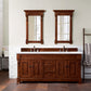 Brookfield 72" Double Vanity, Warm Cherry w/ 3 CM Arctic Fall Solid Surface Top