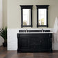 Brookfield 60" Double Vanity, Antique Black w/ 3 CM Ethereal Noctis Quartz Top