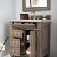 Bristol 30" Single Vanity, Whitewashed Walnut w/ 3 CM Ethereal Noctis Quartz Top