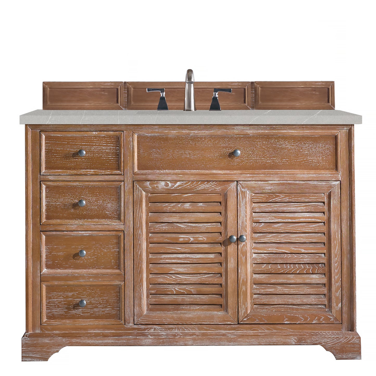 Savannah 48" Single Vanity, Driftwood w/ 3 CM Eternal Serena Quartz Top