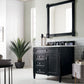 Brittany 36" Single Vanity, Black Onyx w/ 3 CM Ethereal Noctis Quartz Top