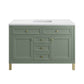 Chicago 48" Single Vanity, Smokey Celadon w/ 3 CM White Zeus Top