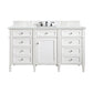 Brittany 60" Single Vanity, Bright White w/ 3 CM Ethereal Noctis Quartz Top