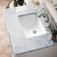 Athens 30" Single Vanity, Glossy White w/ 3 CM Carrara White Top