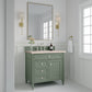 Brittany 36" Single Vanity, Smokey Celadon w/ 3 CM Eternal Marfil Top