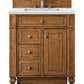 Bristol 30" Single Vanity, Saddle Brown w/ 3 CM Ethereal Noctis Quartz Top