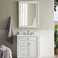 Bristol 30" Single Vanity, Bright White w/ 3 CM Arctic Fall Solid Surface Top