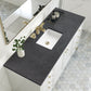 Chicago 60" Single Vanity, Glossy White w/ 3 CM Charcoal Soapstone Top