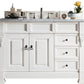 Brookfield 48" Single Vanity, Bright White w/ 3 CM Carrara Marble Top