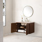 Amberly 36" Single Vanity, Mid-Century Walnut w/ 3 CM Eternal Marfil Top