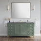 Chicago 60" Single Vanity, Smokey Celadon w/ 3 CM Charcoal Soapstone Top