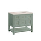 Breckenridge 36" Single Vanity, Smokey Celadon w/ 3 CM Eternal Marfil Top