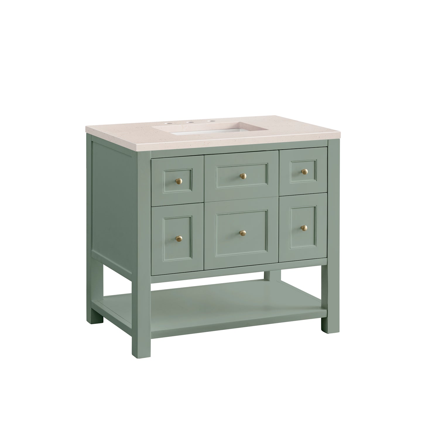 Breckenridge 36" Single Vanity, Smokey Celadon w/ 3 CM Eternal Marfil Top