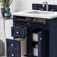 Brittany 30" Single Vanity, Victory Blue w/ 3 CM Arctic Fall Solid Surface Top