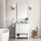 Breckenridge 30" Single Vanity, Bright White w/ 3 CM Eternal Serena Top