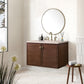 Amberly 36" Single Vanity, Mid-Century Walnut w/ 3 CM Eternal Marfil Top