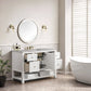 Breckenridge 48" Single Vanity, Bright White w/ 3 CM Eternal Serena Top