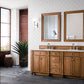 Bristol 72" Double Vanity, Saddle Brown w/ 3 CM Eternal Serena Quartz Top