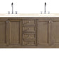 Chicago 72" Double Vanity, Whitewashed Walnut w/ 3 CM Eternal Marfil Quartz Top