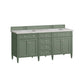 Brittany 72" Double Vanity, Smokey Celadon w/ 3 CM Eternal Jasmine Pearl Top