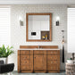 Bristol 60" Single Vanity, Saddle Brown w/ 3 CM Eternal Serena Quartz Top