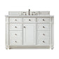 Bristol 48" Single Vanity, Bright White w/ 3 CM Ethereal Noctis Quartz Top