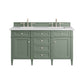 Brittany 60" Double Vanity, Smokey Celadon w/ 3 CM Arctic Fall Top