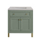 Chicago 30" Single Vanity, Smokey Celadon w/ 3 CM Eternal Serena Top