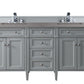 Brittany 72" Double Vanity, Urban Gray w/ 3 CM Grey Expo Quartz Top