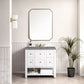 Breckenridge 36" Single Vanity, Bright White w/ 3 CM Grey Expo Top