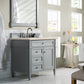 Brittany 36" Single Vanity, Urban Gray w/ 3 CM Eternal Marfil Quartz Top