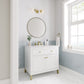 Chicago 36" Single Vanity, Glossy White w/ 3 CM Arctic Fall Top