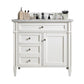 Brittany 36" Single Vanity, Bright White w/ 3 CM Arctic Fall Solid Surface Top