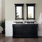 Brookfield 60" Double Vanity, Antique Black w/ 3 CM Carrara Marble Top