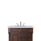 Brookfield 36" Single Vanity, Warm Cherry w/ 3 CM Carrara Marble Top