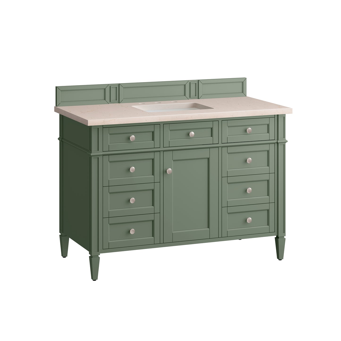 Brittany 48" Single Vanity, Smokey Celadon w/ 3 CM Eternal Marfil Top