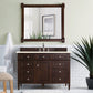 Brittany 48" Single Vanity, Burnished Mahogany w/ 3 CM Eternal Marfil Quartz Top