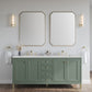 Chicago 72" Double Vanity, Smokey Celadon w/ 3 CM Ethereal Noctis Top