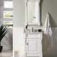 Brookfield 26" Single Vanity, Bright White w/ 3 CM Carrara Marble Top